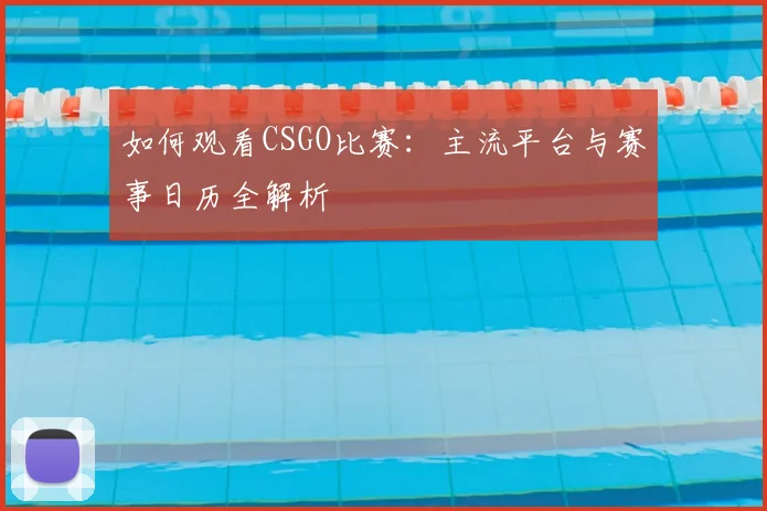 如何观看CSGO比赛：主流平台与赛事日历全解析